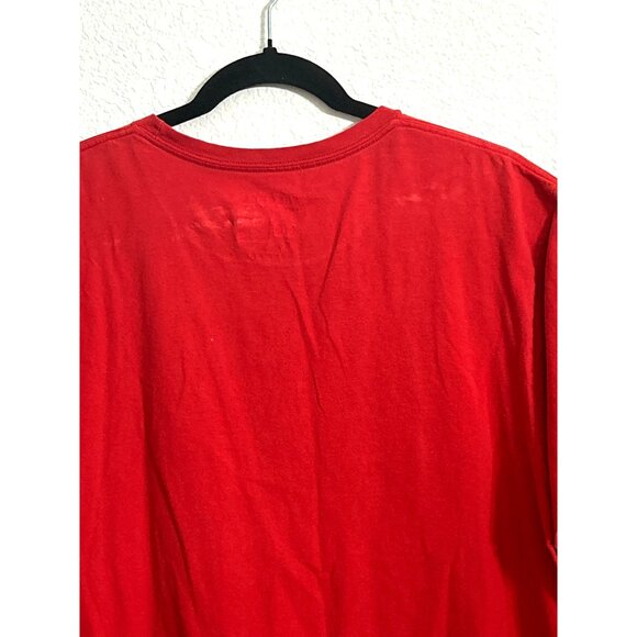 Adidas Mens Red Short Sleeve Logo T-Shirt L - Picture 5 of 8